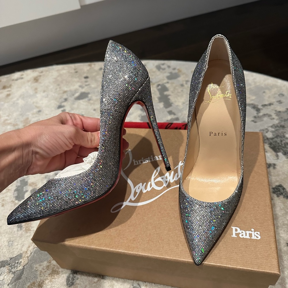 Christian Louboutin so Kate glitter disco ball heels